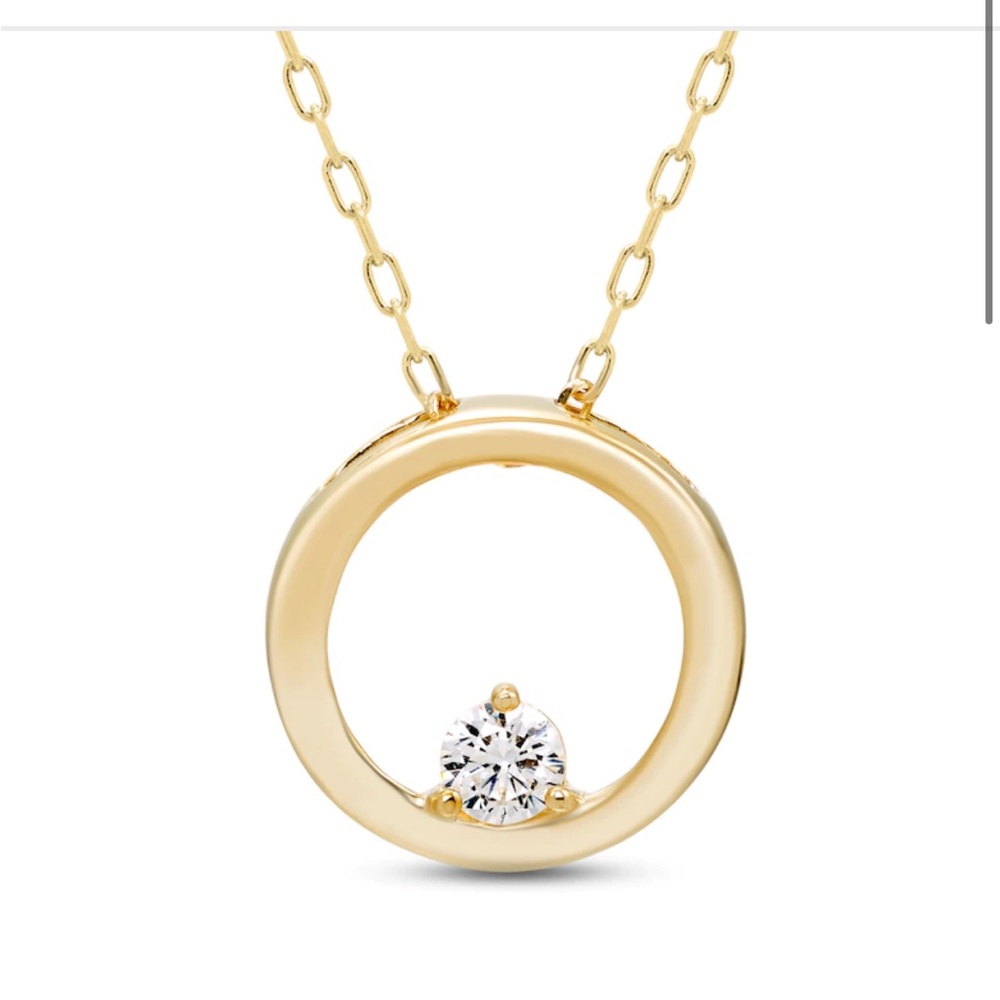 Diamond circle necklace